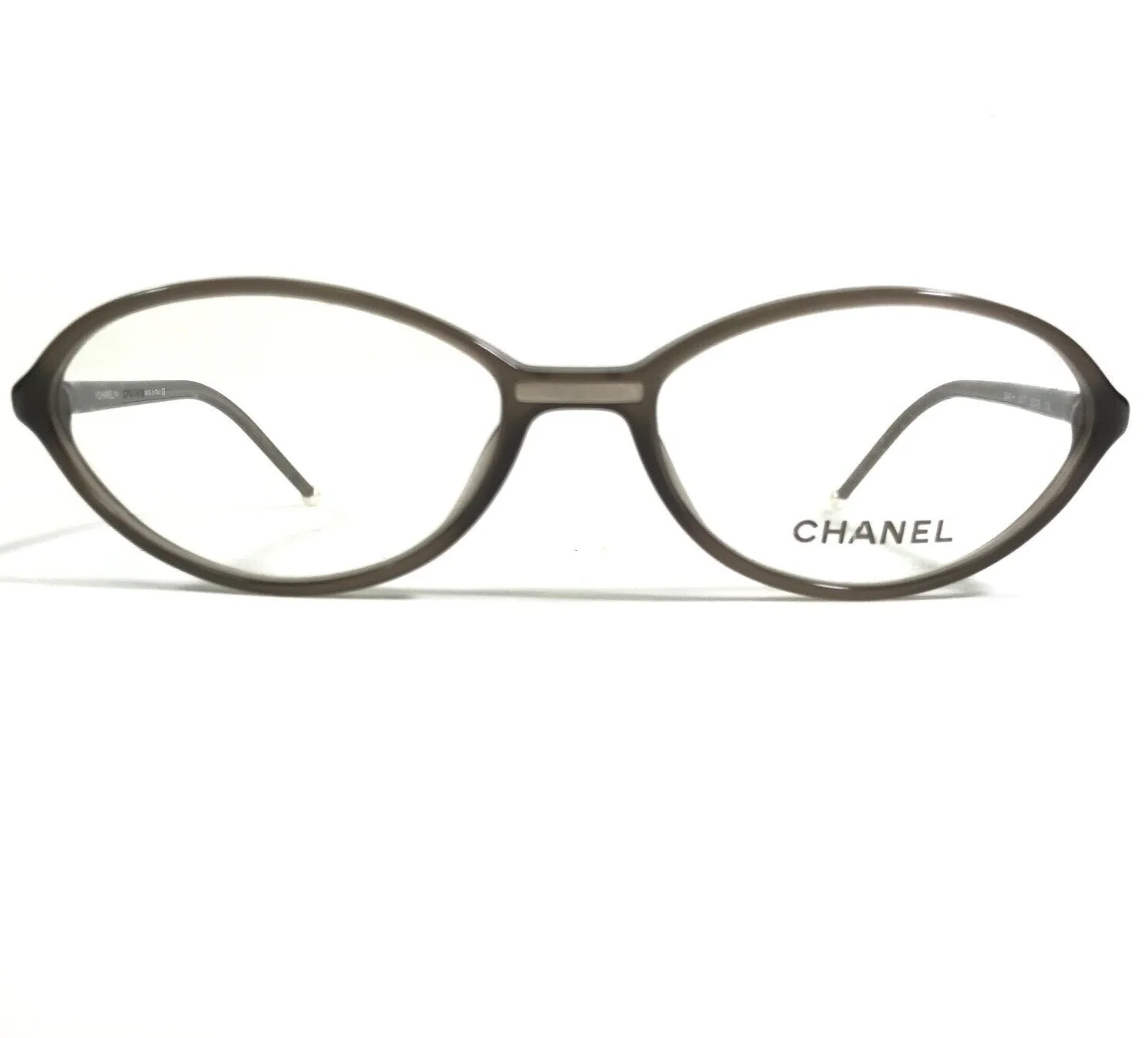 Chanel Eyeglasses Frames 3043-H c.677 Brown Round Oval Full Rim 53-16-135
