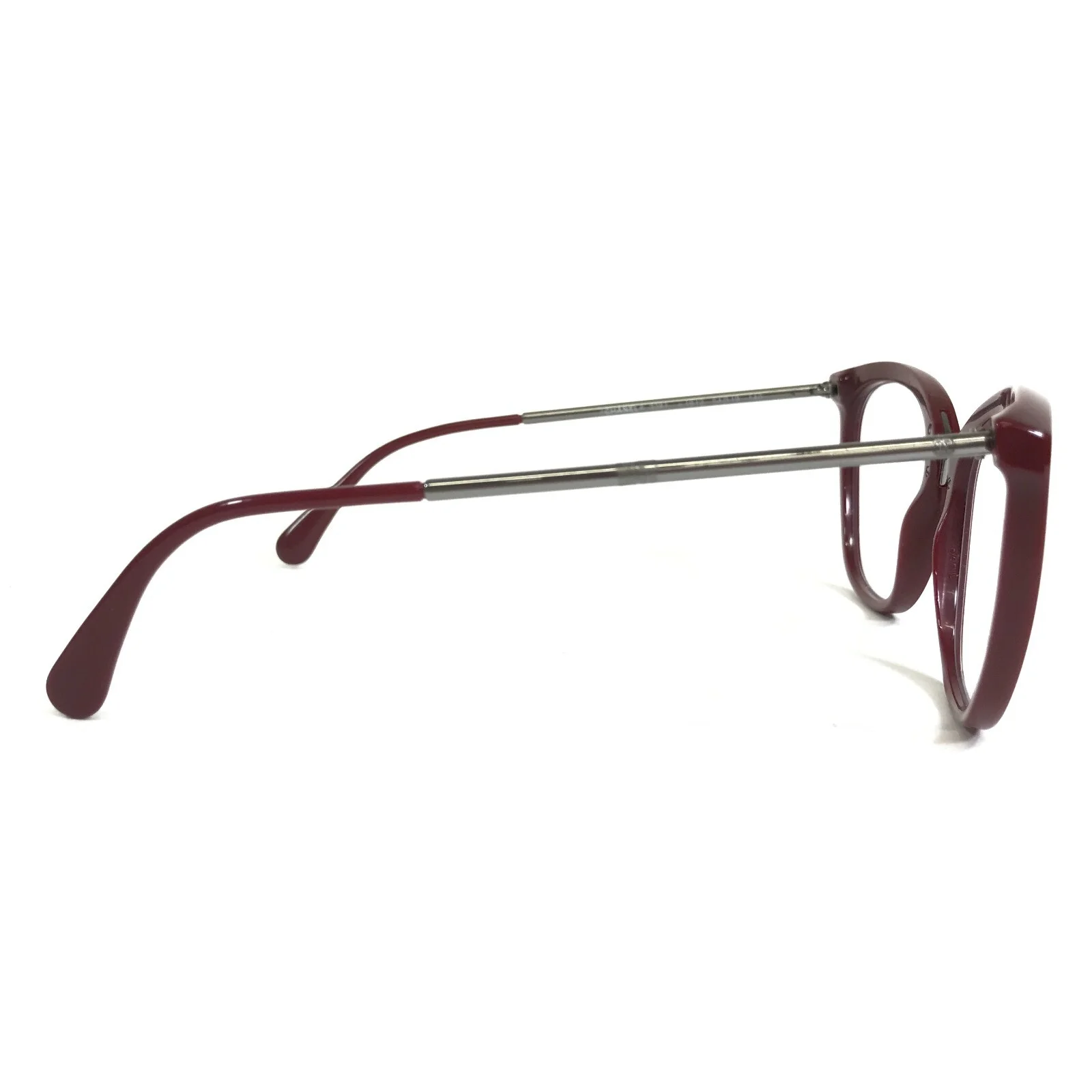 Chanel Eyeglasses Frames 3381 c.1612 Burgundy Red Silver Cat Eye Round 54-19-140 3