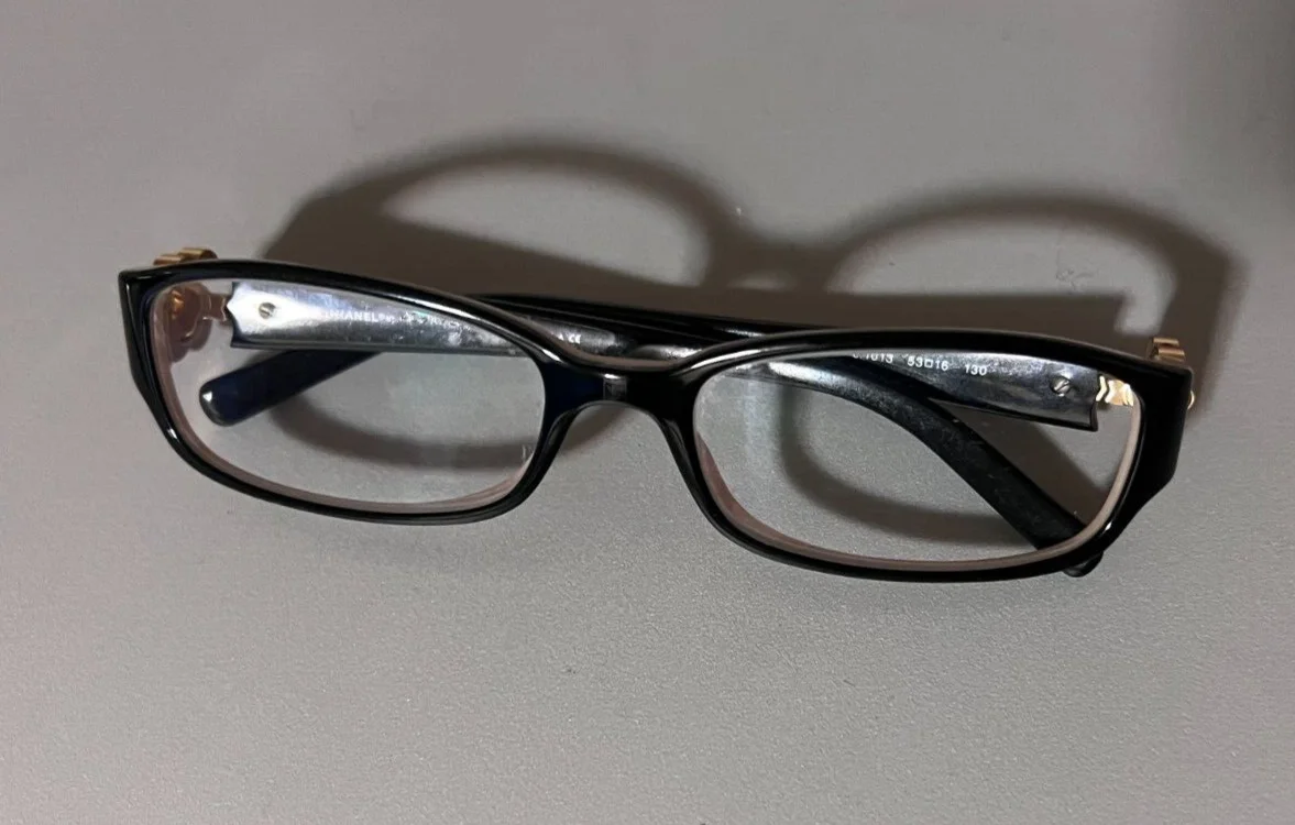 CHANEL ITALY 3131 C.1013 53-16-130 BEIGE BROWN FRAMES EYEGLASSES REPLACEMENT 2
