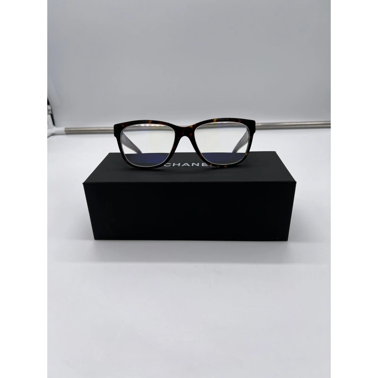 Chanel Rectangle Eyeglasses Dark Tortoise .3406 C714