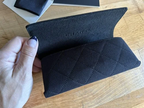 Chanel Sunglasses Eyeglasses Black Set Quilted Case Cloth Box booklet 3