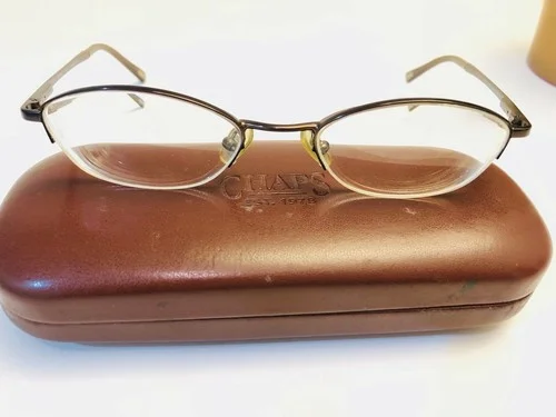 CHAPS CP 2017 165 HALF RIM METAL EYEGLASSES FRAMES BROWN 49[]18-135 WITH CASE