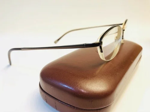 CHAPS CP 2017 165 HALF RIM METAL EYEGLASSES FRAMES BROWN 49[]18-135 WITH CASE 3