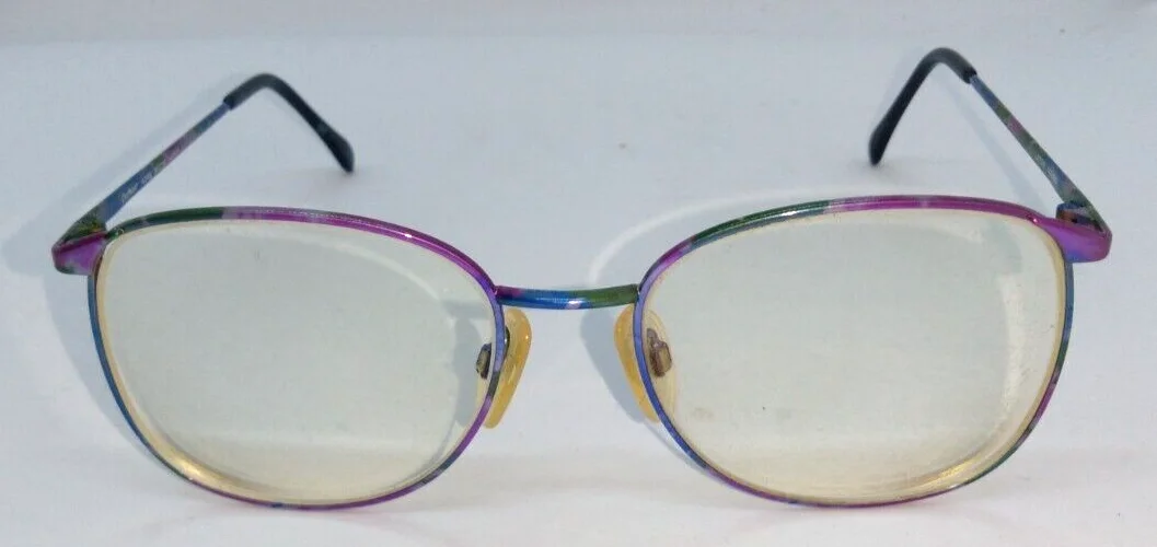 CHARMANT 4248 Eyeglass Frames Multicolor Floral Pattern Made in Japan 56-18-140
