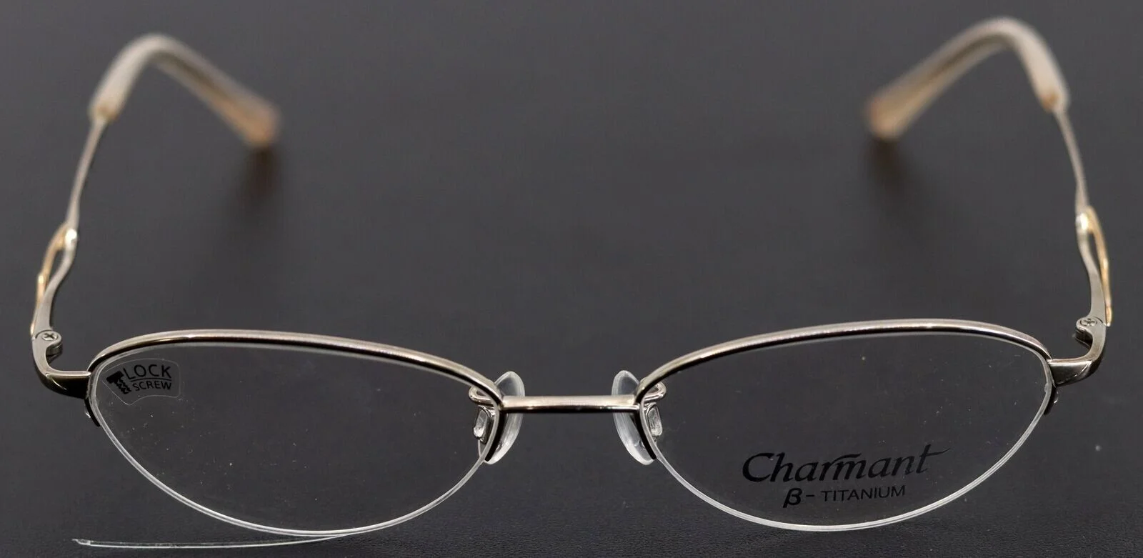 Charmant AA3862 WP White Platinum Oval Womens Titanium Eyeglasses 51-17-135 2