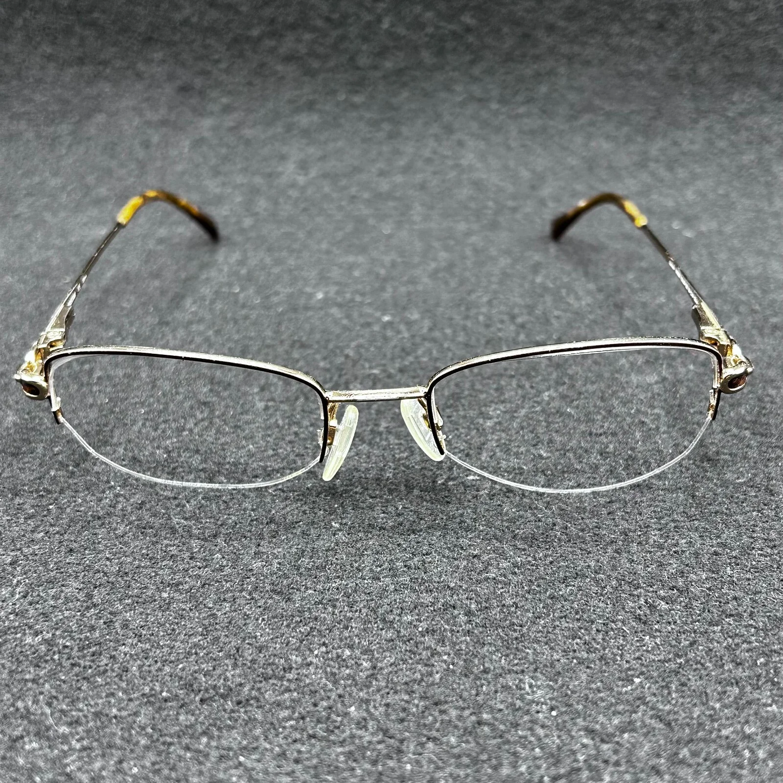 Charmant Aristar AR6895 Half-Rim Eyeglasses **FRAME ONLY** Gold 50-19-130 Used 2