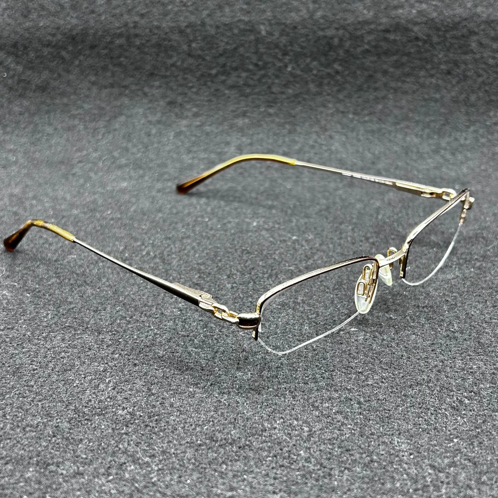 Charmant Aristar AR6895 Half-Rim Eyeglasses **FRAME ONLY** Gold 50-19-130 Used 3