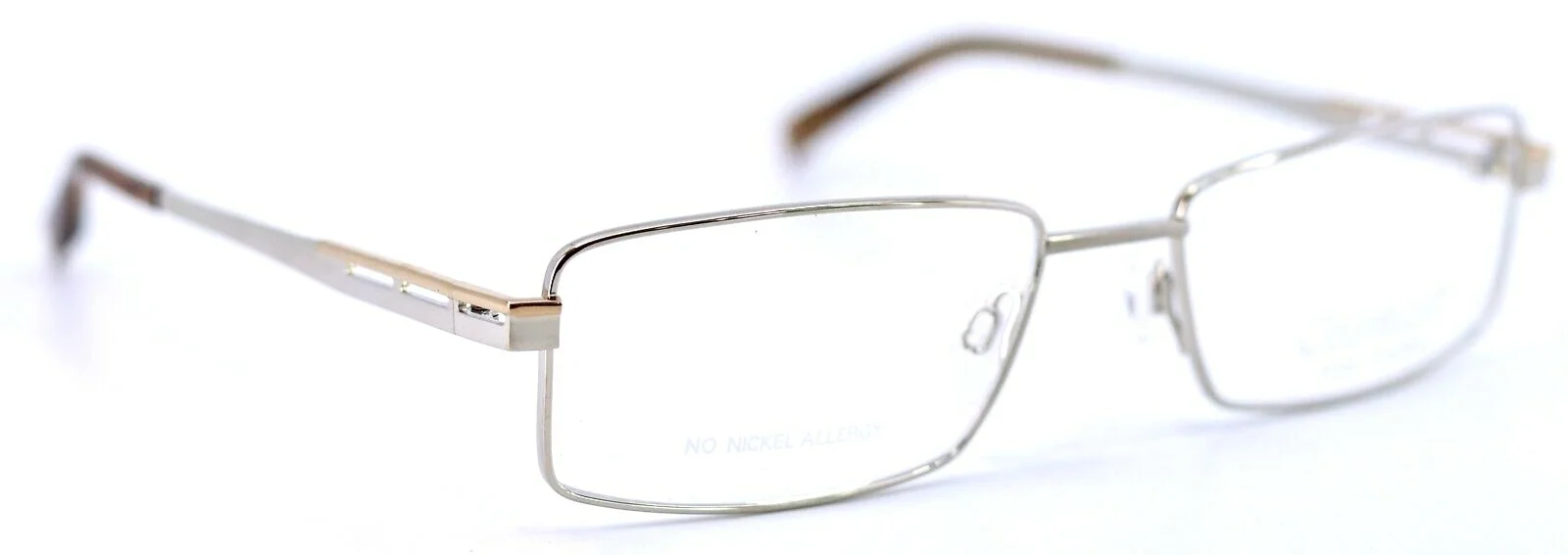 Charmant CH10723 WG Silver Mens Rectangle Pure Titanium Eyeglasses 55-18-140 4