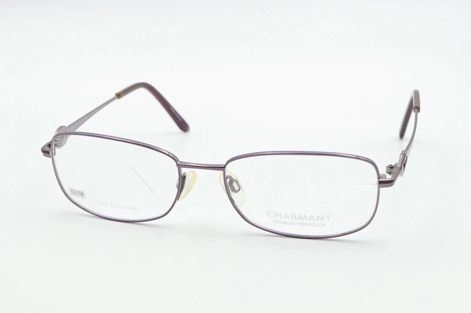 CHARMANT CH12080 PU Purple 55-17-140 Eyeglass Frame PURE TITANIUM with Case G358 2