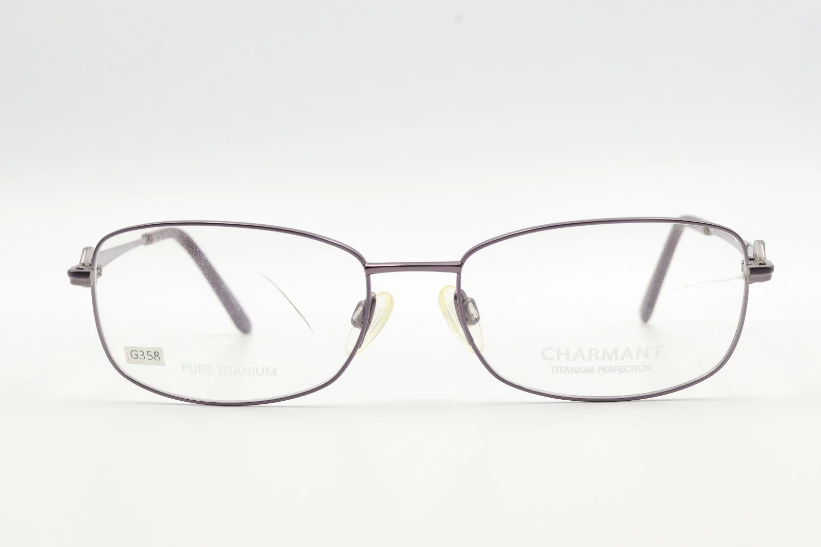 CHARMANT CH12080 PU Purple 55-17-140 Eyeglass Frame PURE TITANIUM with Case G358 3