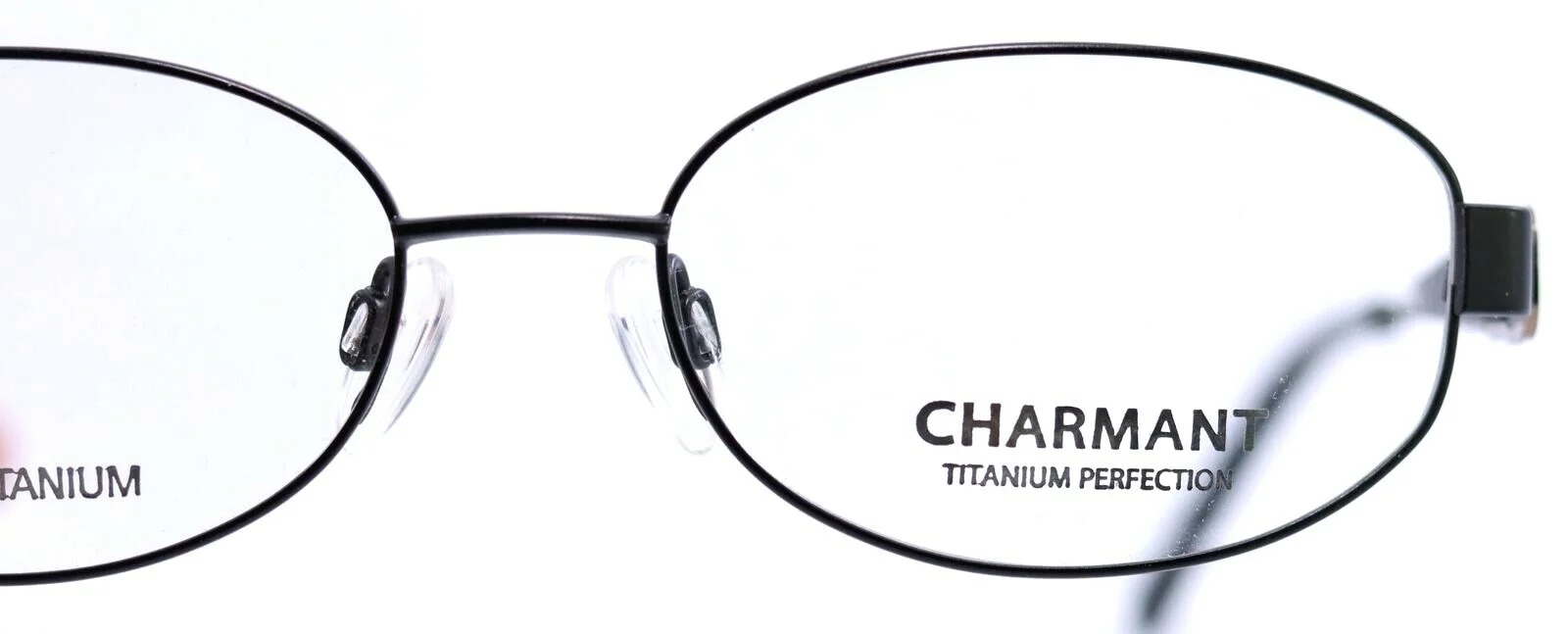 Charmant CH12105 BK Black Oval Womens Titanium Eyeglasses Frames 53-17-135 3
