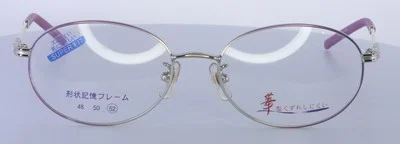 CHARMANT CH2471 Lilac Titanium Oval Asian Fit Eyeglasses Frames 52-16-135 2