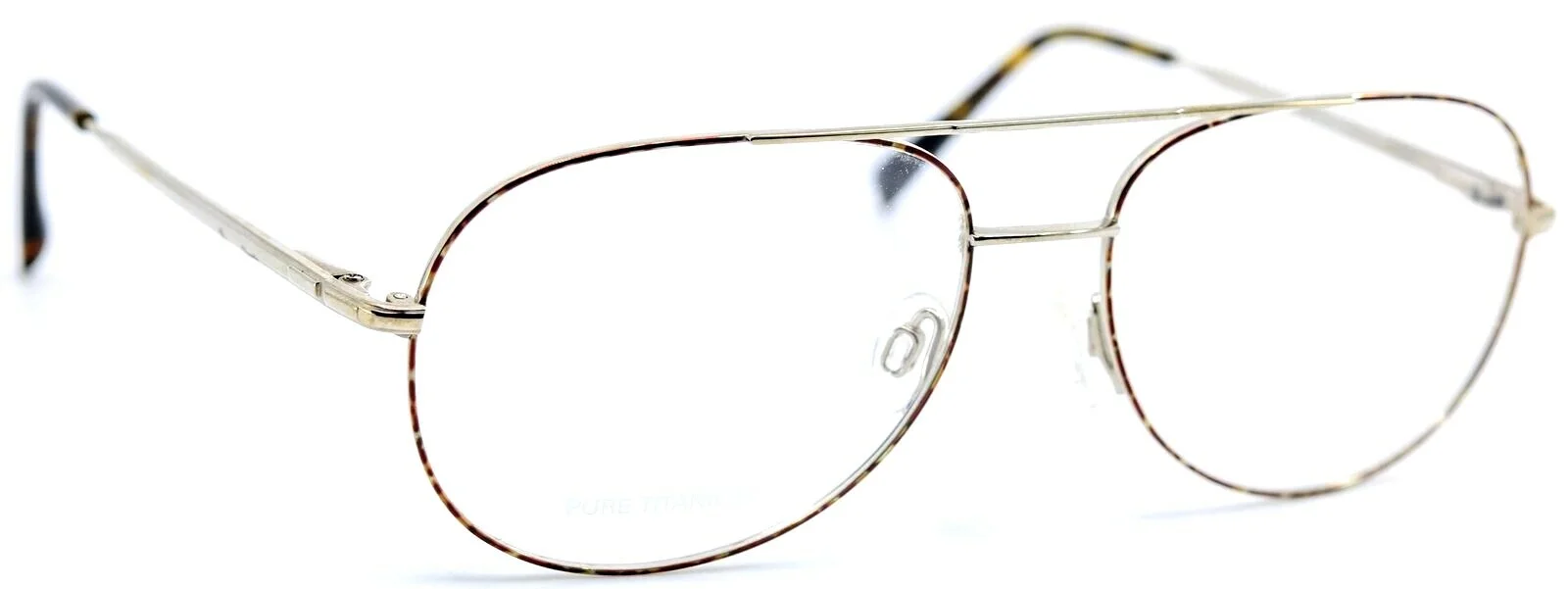 Charmant CH8180 SI Silver Tortoise Front Aviator Titanium Eyeglasses 56-16-145 3