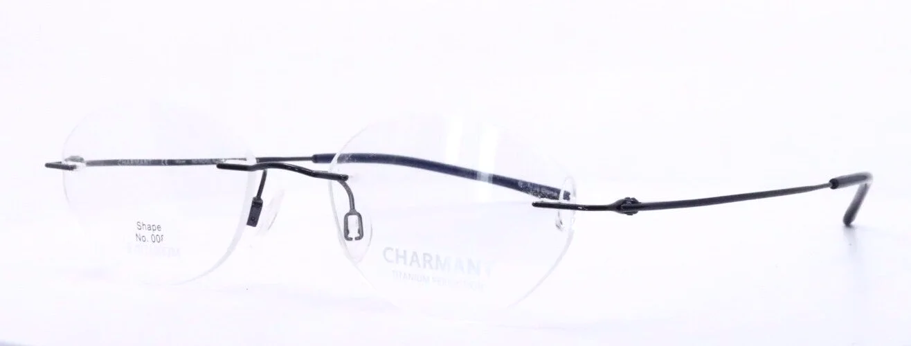 CHARMANT CH8600E 008 BL Blue Womens Oval Rimless Eyeglasses 99-19-140 B:36