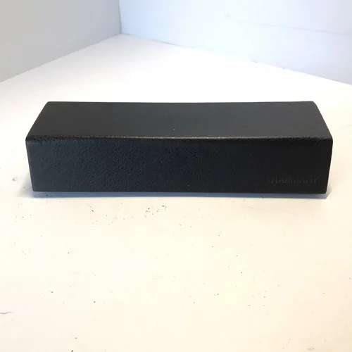 Charmant Titanium Perfection Felt Lined Trapezoid Eyeglass Case Black