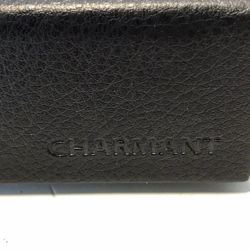 Charmant Titanium Perfection Felt Lined Trapezoid Eyeglass Case Black 2