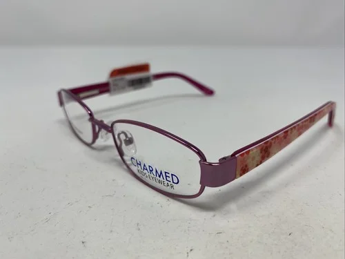 Charmed Eyewear CMM1005 PNK 46-17-125 Pink Metal Full Rim Eyeglasses Frame -T34 2