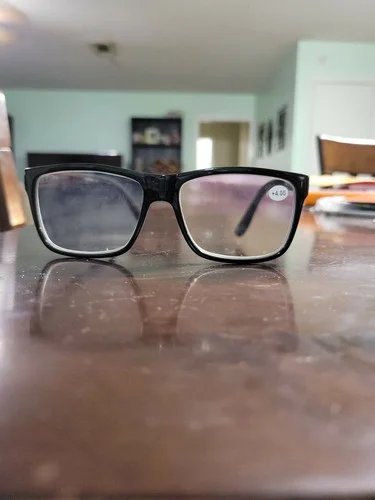 Cheater Glasses +4.00 Black Frames