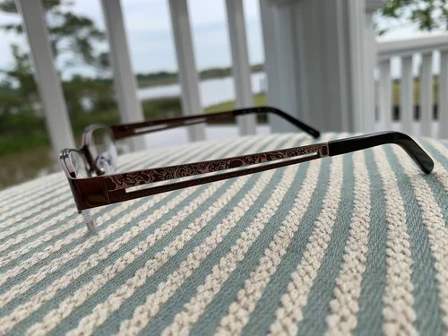 Chelsea Morgan CM1011 Brown Cat Eye Women Semi-Rimless 51-17-135 Eyeglass Frames 3