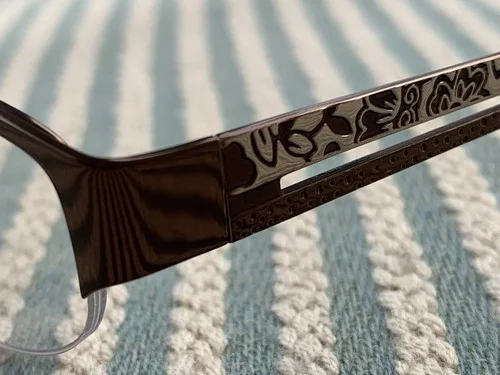 Chelsea Morgan CM1011 Brown Cat Eye Women Semi-Rimless 51-17-135 Eyeglass Frames 4