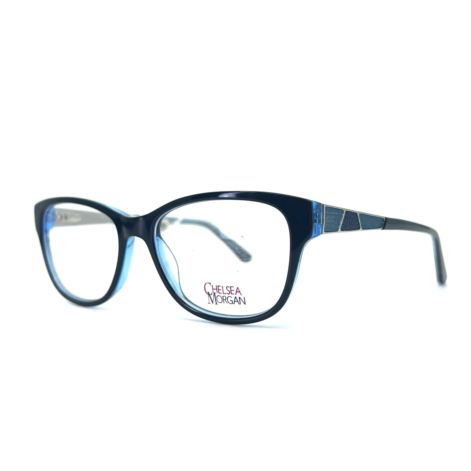 Chelsea Morgan CM7004 NAVY Womens Blue Full Rim Eyeglasses 52-17-135