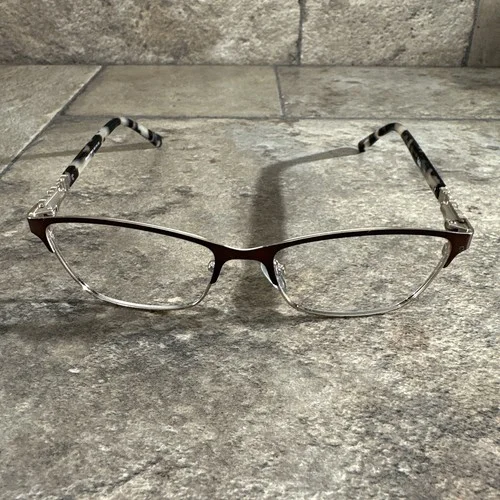 Chelsea Morgan CM8005 Brown Browline Women Full Rim Eyeglasses Frames 53-18-135 2