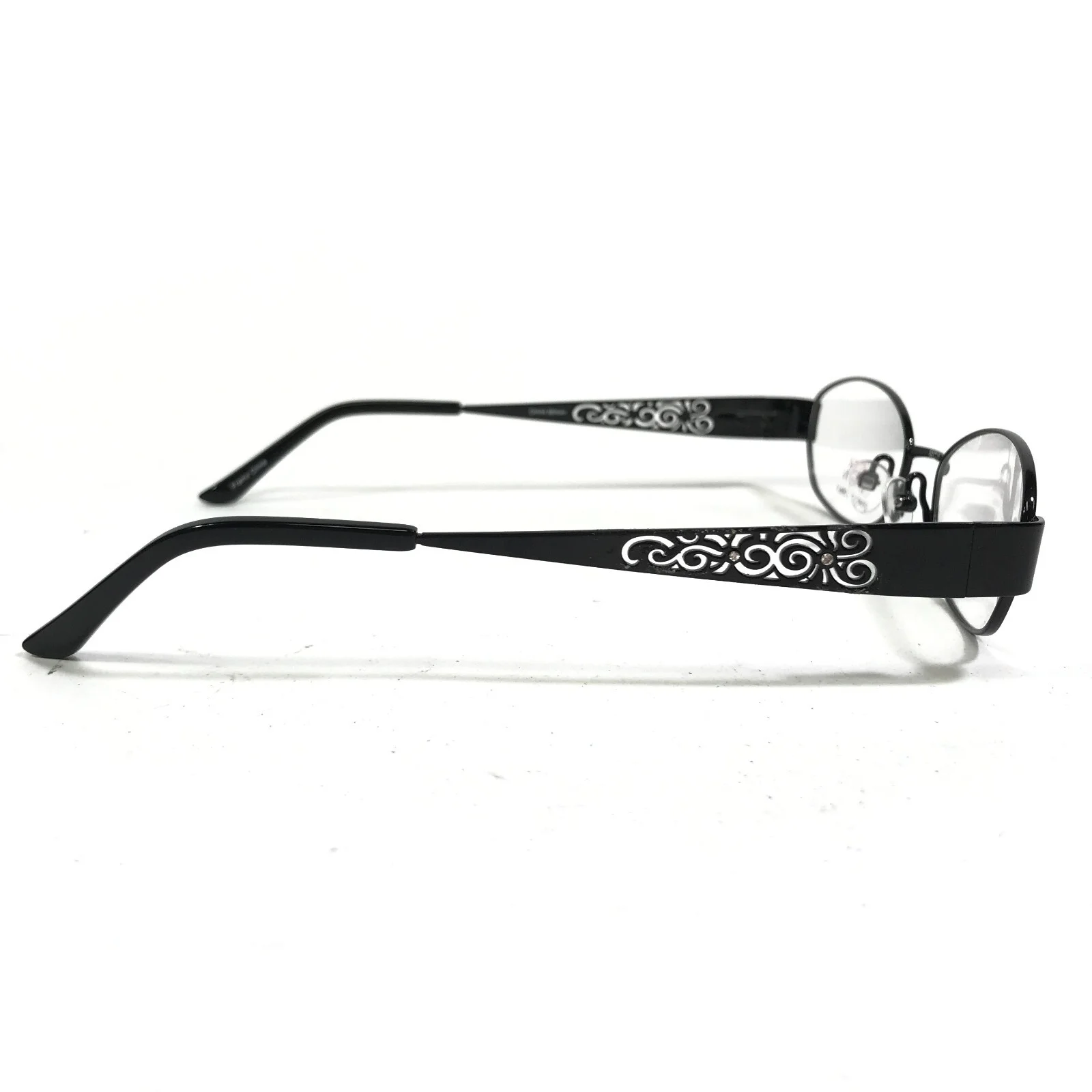 Chelsea Morgan CM803 BLACK Eyeglasses Frames Round Oval Full Rim 52-17-135 4