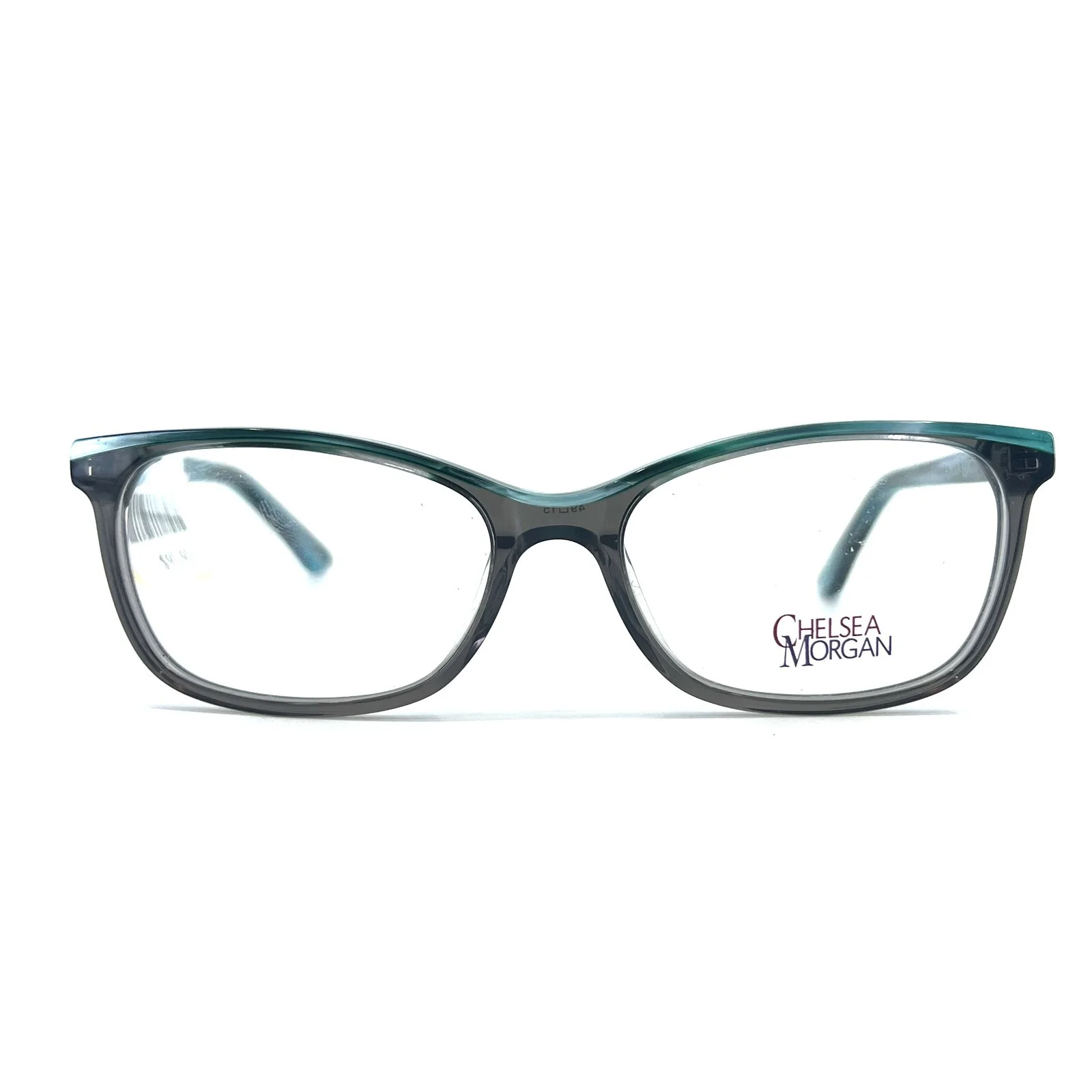 Chelsea Morgan CMM 7001 GR Kids Eyeglasses Frames Grey Blue Cat Eye 49-15 130