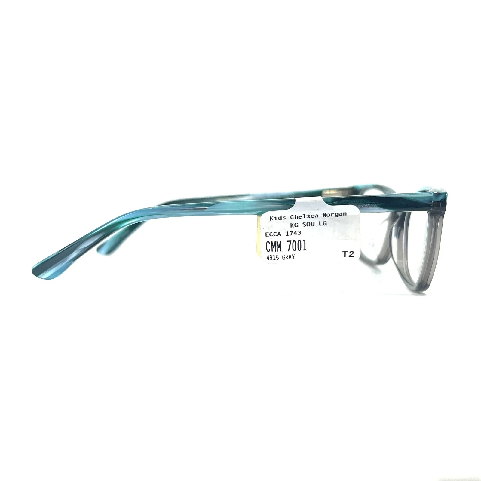 Chelsea Morgan CMM 7001 GR Kids Eyeglasses Frames Grey Blue Cat Eye 49-15 130 3