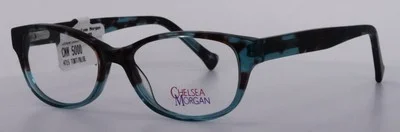 Chelsea Morgan CMM 811 Brown/Blue Rectangular Kids Girls Eyeglasses 48-17-130 2