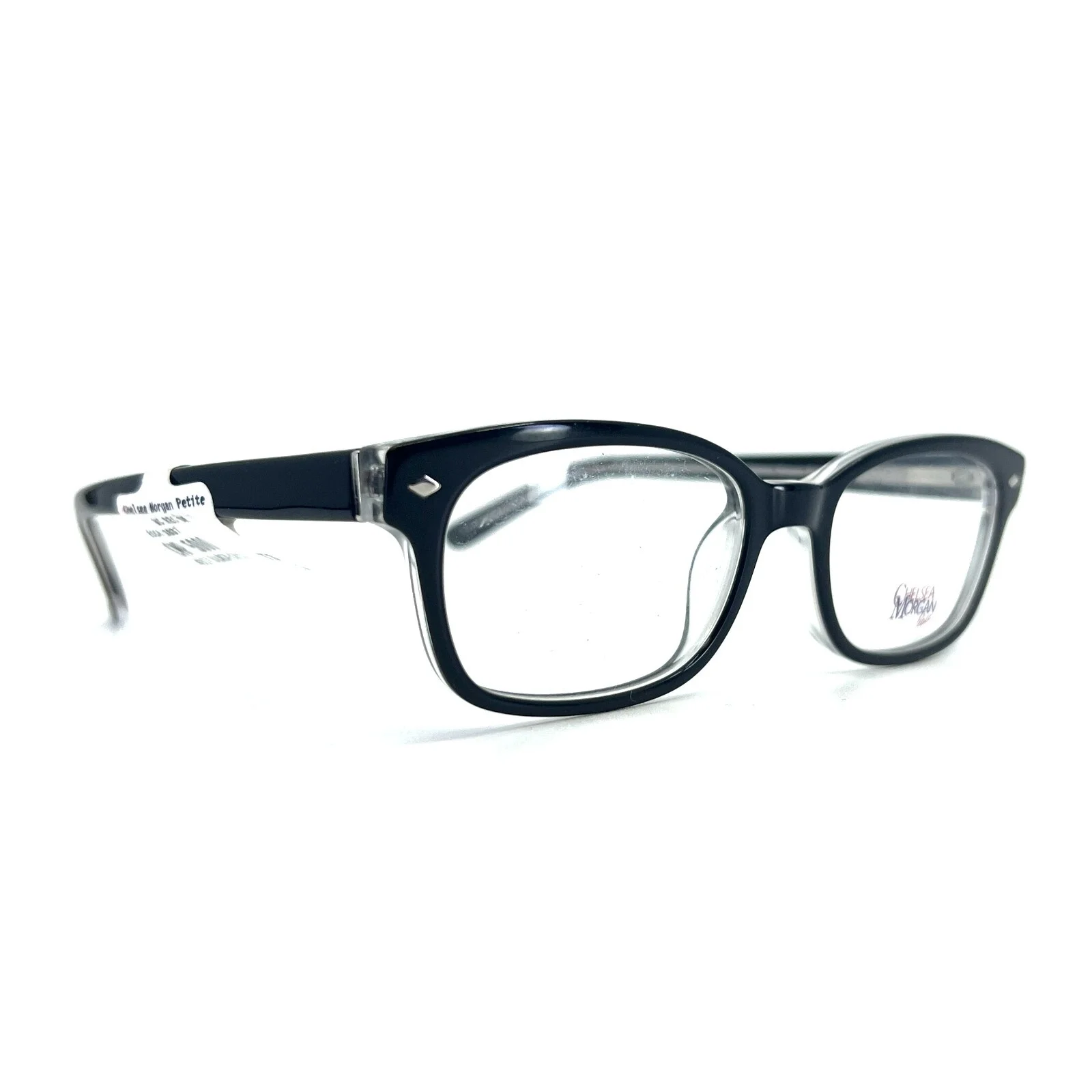 Chelsea Morgan Petite CMP 5000 Bk/CR Eyeglasses Frames black 49-17-130 2