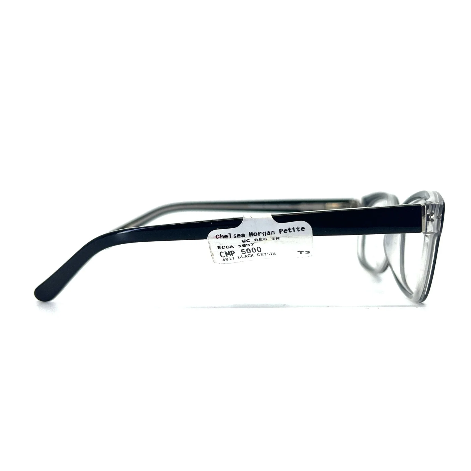 Chelsea Morgan Petite CMP 5000 Bk/CR Eyeglasses Frames black 49-17-130 3