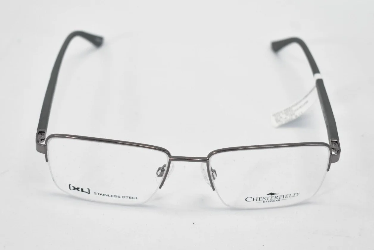 Chesterfield Eyewear XL eyeglasses CH105XL 6LB 150 Blank Clear Lens Gray Frame