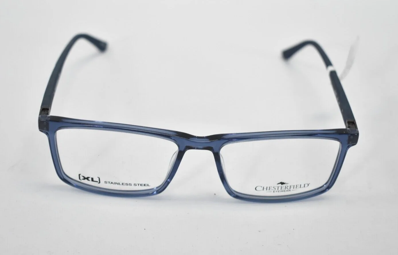 Chesterfield Eyewear XL eyeglasses CH106XL OXZ 150 Blank Clear Lens Blue Frame