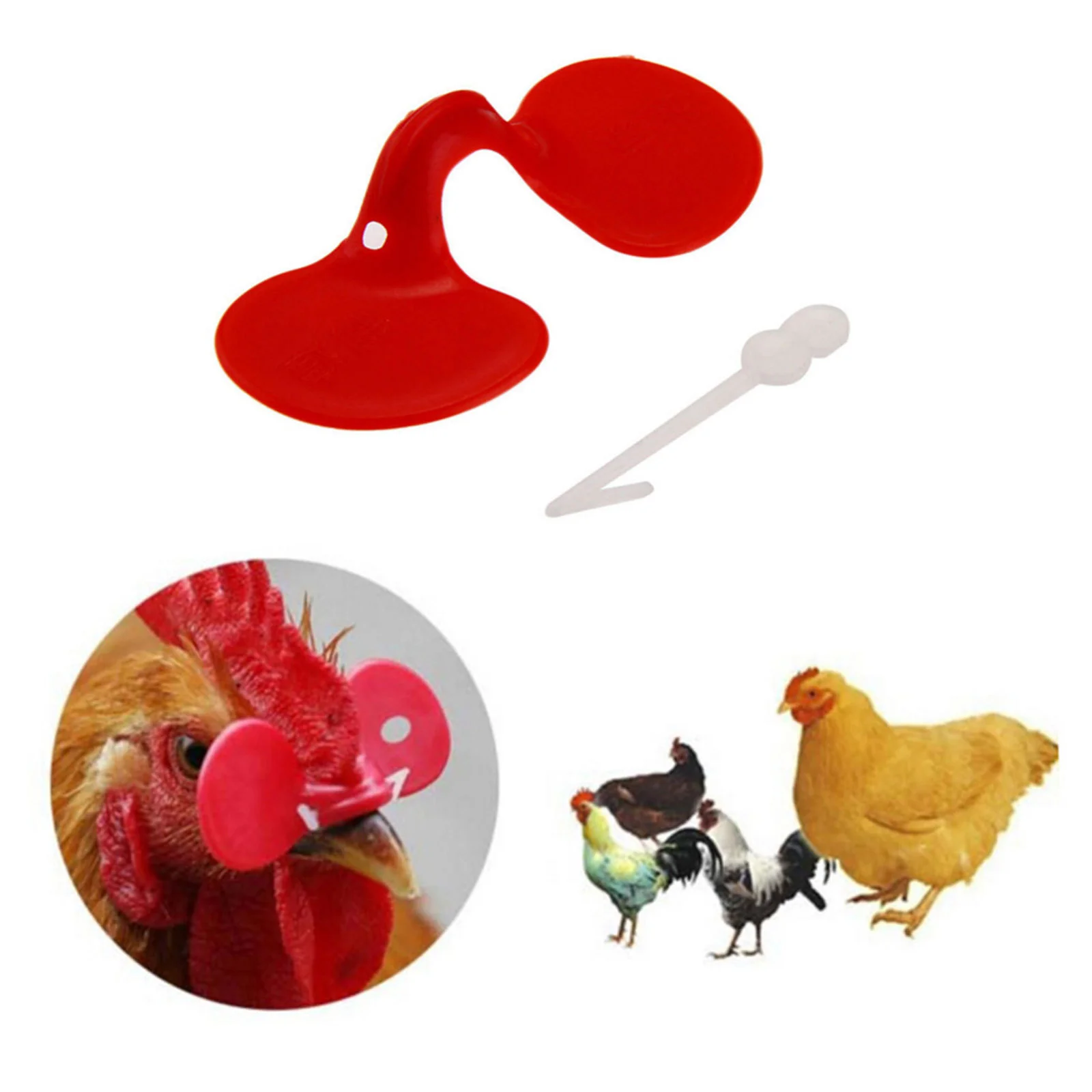 Chicken Anti-Pecking Eyes Glasses With Bolt, Poultry Sight Blocking Spectacles 4