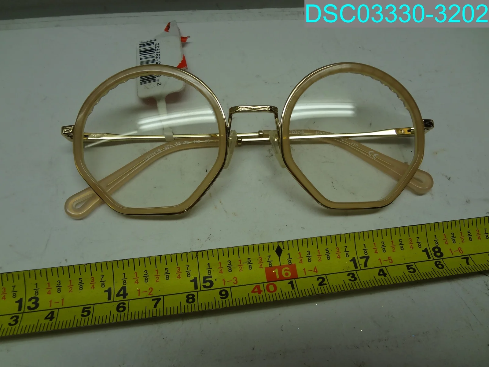 Chloe Round Eyeglasses Rose Gold CE2143 50mm 0886895381932 2