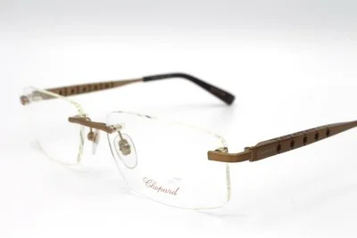 Chopard VCH A99 Eyeglasses Titanium Antique Gold Brown 0428 Authentic 57mm 3
