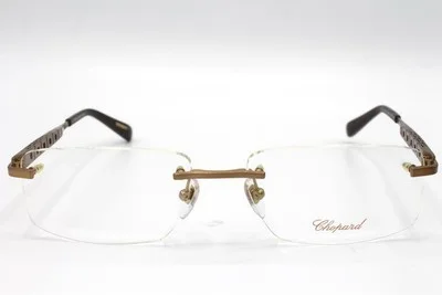 Chopard VCH A99 Eyeglasses Titanium Antique Gold Brown 0428 Authentic 57mm 4
