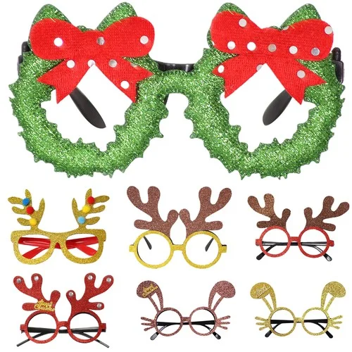Christmas Eyeglasses Durable Novelty Xmas Creative Funny Eyewear Reusable