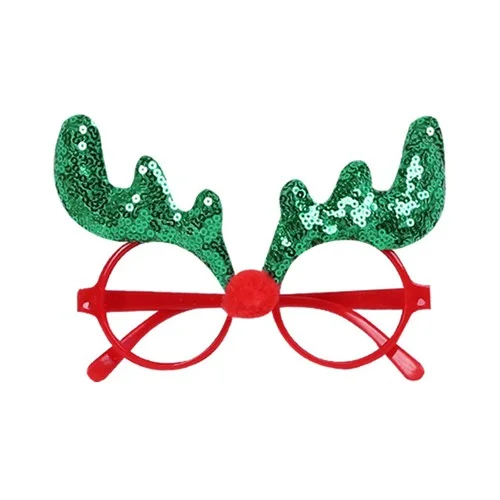 Christmas Glasses Compact Lovely Antlers Bowknot Xmas Eyeglasses Various Styles 2