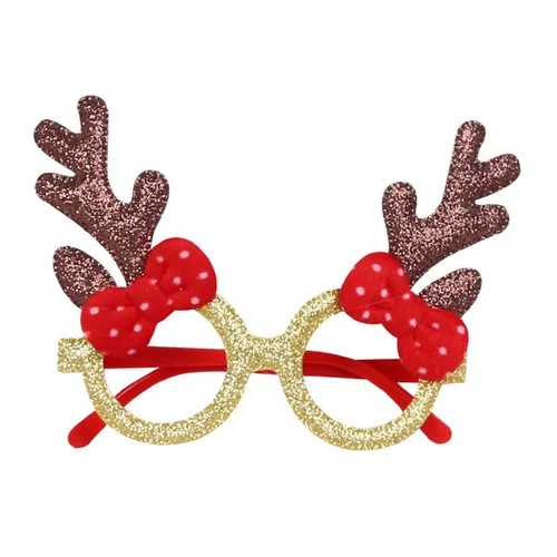 Christmas Glasses Compact Lovely Antlers Bowknot Xmas Eyeglasses Various Styles 3