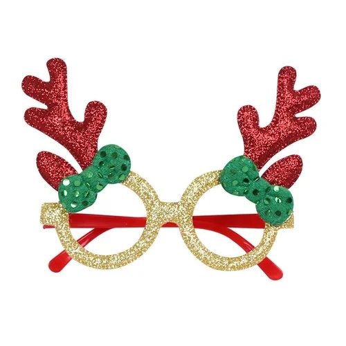Christmas Glasses Compact Lovely Antlers Bowknot Xmas Eyeglasses Various Styles 4