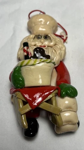 Christmas Ornament - Santa Claus - Eyeglasses - Gifts - Candy Cane - Baker