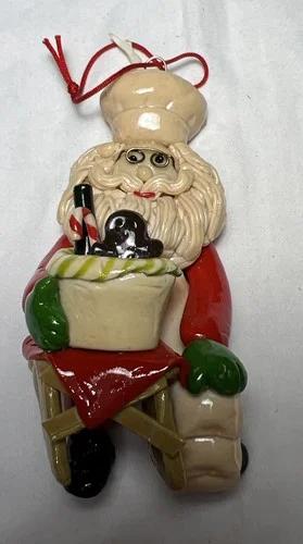 Christmas Ornament - Santa Claus - Eyeglasses - Gifts - Candy Cane - Baker 2