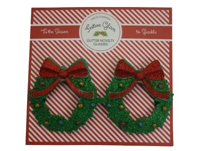 Christmas Wreath Novelty Eye Glasses