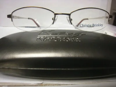 CHRISTY BRINKLEY Eyeglass Frames INQUISITIVE in BROWN 49-17-135 With Case 1