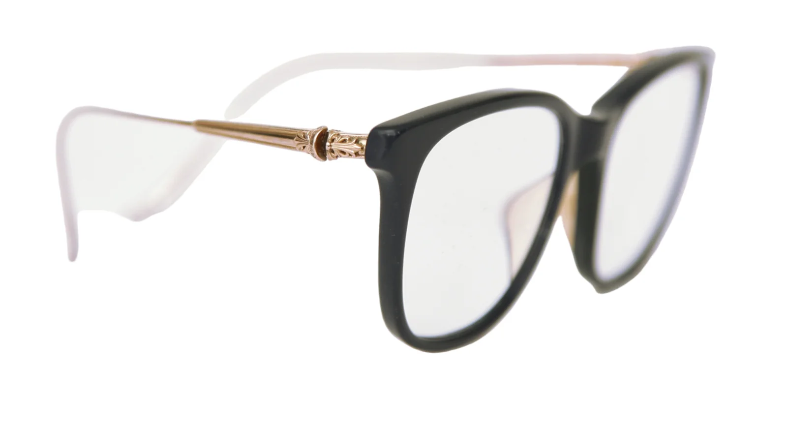 CHROME HEARTS Eyeglass Frames JEJE SPOT Navy Blue Gold Arms Eyewear 3