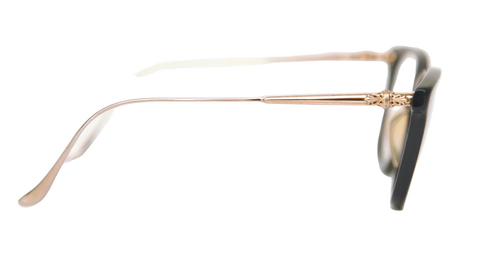 CHROME HEARTS Eyeglass Frames JEJE SPOT Navy Blue Gold Arms Eyewear 4