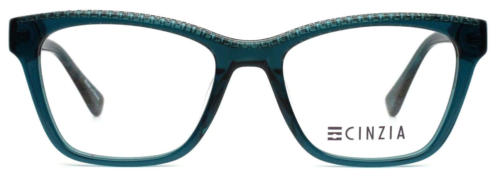 CINZIA CIN-5110 C3 Teal Smoke Womens Cat Eye Full Rim Eyeglasses 50-18-135 B:39 2