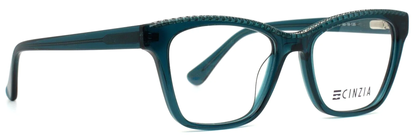 CINZIA CIN-5110 C3 Teal Smoke Womens Cat Eye Full Rim Eyeglasses 50-18-135 B:39 3